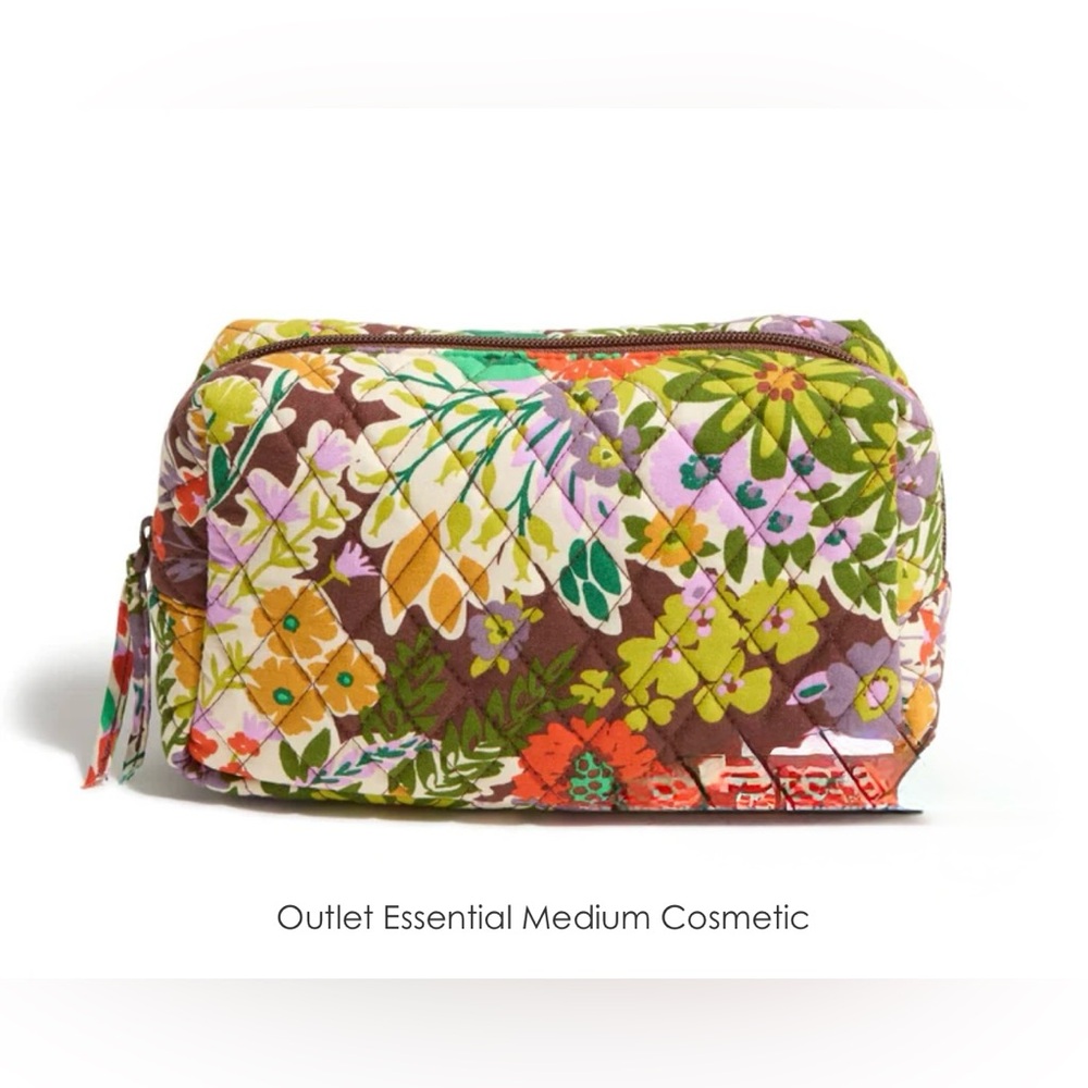 Vera Bradley Medium Cosmetic Bag in Evening Garden